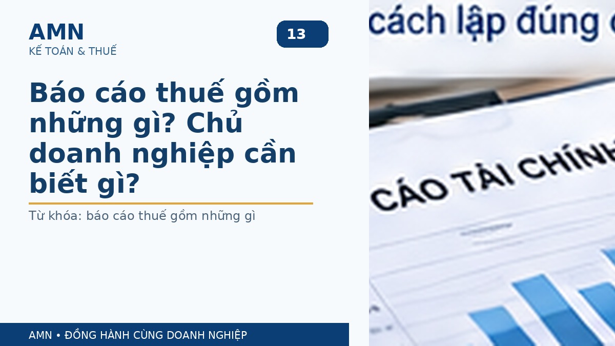 Báo cáo thuế gồm những gì? Chủ doanh nghiệp cần biết gì?